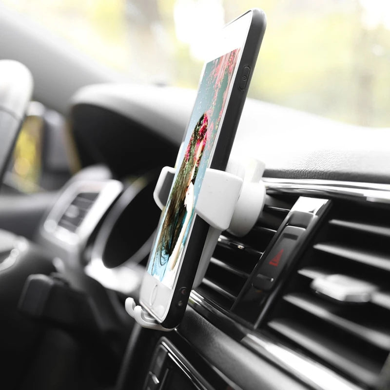 Universal Gravity Car Holder Air Vent Clip 360° Rotation Mount Mobile Phone Stand GPS Support For iPhone 16 15 Xiaomi 17 Samsung