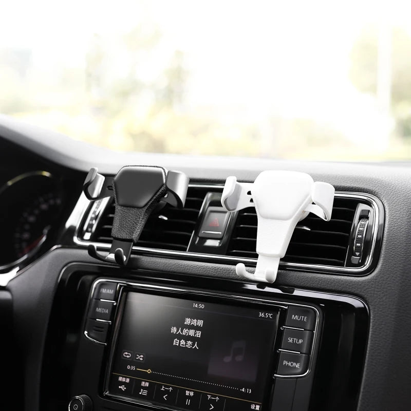 Universal Gravity Car Holder Air Vent Clip 360° Rotation Mount Mobile Phone Stand GPS Support For iPhone 16 15 Xiaomi 17 Samsung